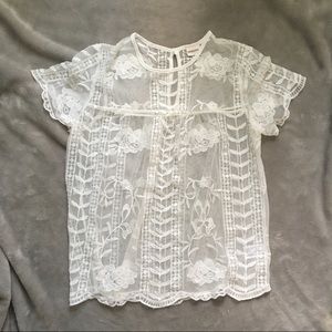 Merona All Over Lace Floral Top